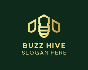 Bee - Golden Bee House logo design