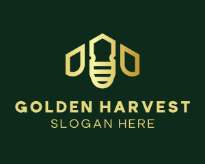 Golden - Golden Bee House logo design