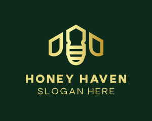 Beekeeper - Golden Bee House logo design