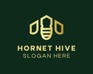 Hornet - Golden Bee House logo design
