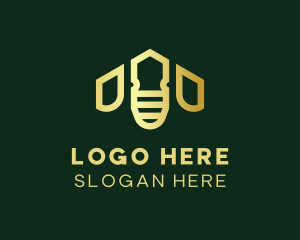 Golden Bee House logo design
