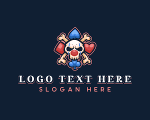 Las Vegas - Skull Casino Joker logo design