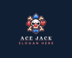 Blackjack - Skull Casino Joker logo design