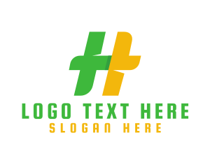 Green Yellow Letter H Logo