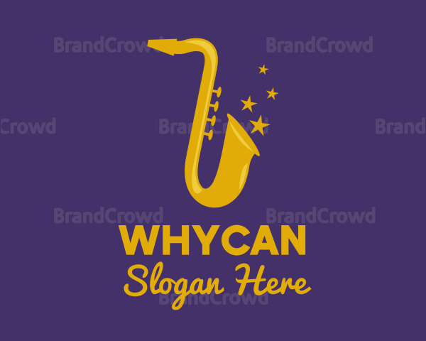 Jazz Saxophone Music Logo