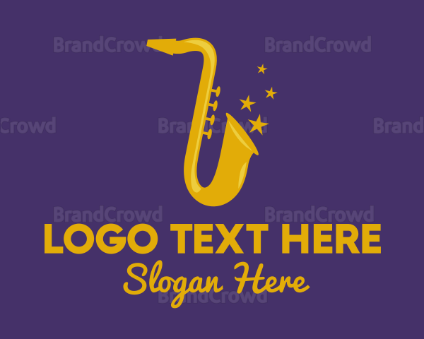 Jazz Saxophone Music Logo