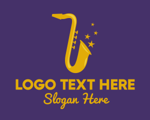 Jazz Saxophone Music logo design