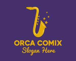 Performer - Jazz Saxophone Music logo design