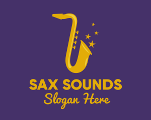 Sax - Jazz Saxophone Music logo design