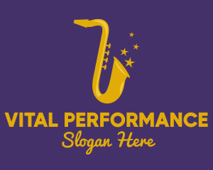 Performance - Jazz Saxophone Music logo design