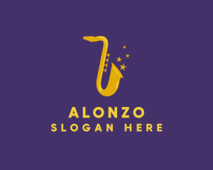 Jazz Saxophone Music logo design