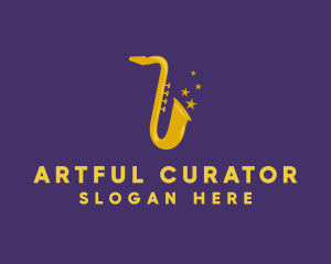 Jazz Saxophone Music logo design