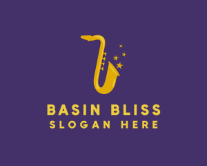 Jazz Saxophone Music logo design