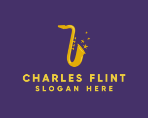 Jazz Saxophone Music logo design