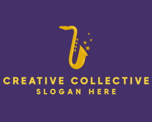 Jazz Saxophone Music logo design