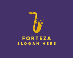 Jazz Saxophone Music logo design