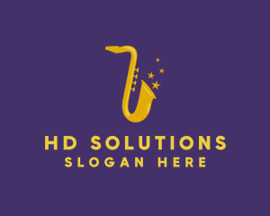 Jazz Saxophone Music logo design