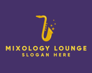 Jazz Saxophone Music logo design