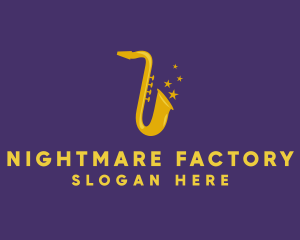 Jazz Saxophone Music logo design