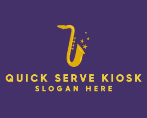 Jazz Saxophone Music logo design