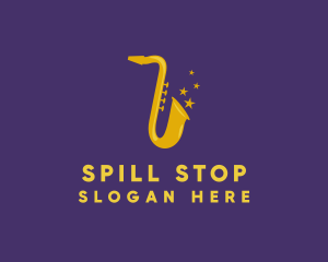 Jazz Saxophone Music logo design