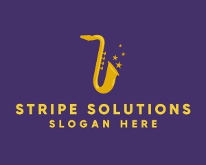 Jazz Saxophone Music logo design