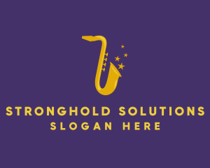 Jazz Saxophone Music logo design