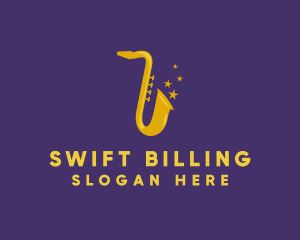 Jazz Saxophone Music logo design