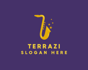 Jazz Saxophone Music logo design