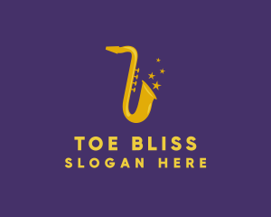 Jazz Saxophone Music logo design