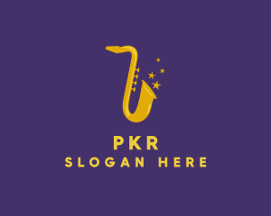 Jazz Saxophone Music logo design