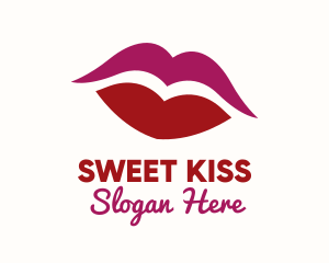 Kiss - Lip Beauty Cosmetic logo design