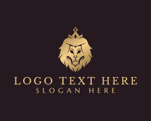Gold - Luxury Lion King logo design