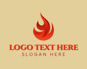 Fuel - Burning Fire Symbol logo design