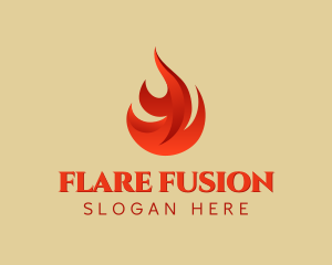 Burning Fire Symbol logo design