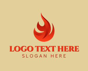 Gas Station - Burning Fire Symbol logo design