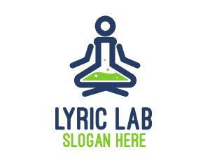 Laboratory Flask Yoga logo design