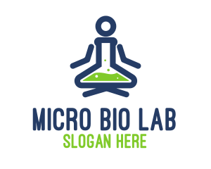 Laboratory Flask Yoga logo design