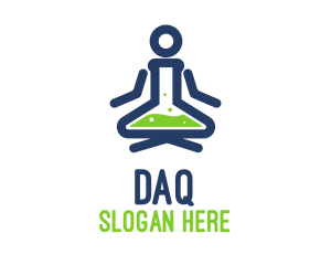 Research - Laboratory Flask Yoga logo design