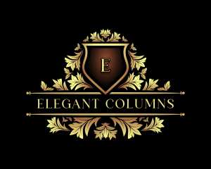 Elegant Crest Leaf logo design