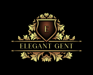 Elegant Crest Leaf logo design