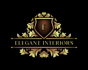 Elegant Crest Leaf logo design