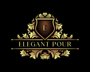 Elegant Crest Leaf logo design