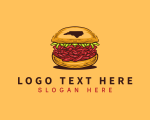 Vintage - Pork BBQ Burger logo design