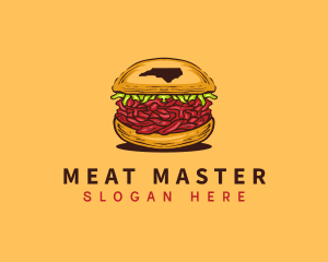 Pork BBQ Burger logo design