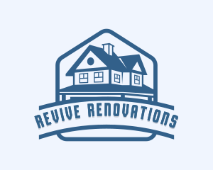 Renovation - Roof Repair Renovation logo design