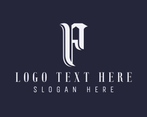 Decal - Biker Calligraphy Letter P logo design