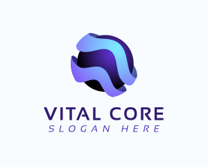 Core - Gradient Global Waves logo design