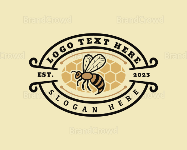 Insect Honey Bee Farm Logo