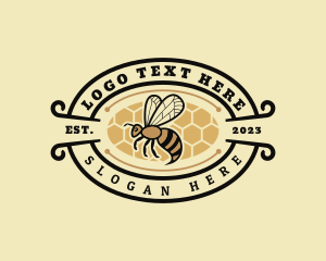 Apiary - Insect Honey Bee Farm logo design